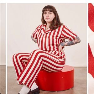 Cherry Stripe Big Bud Press Jumpsuit.